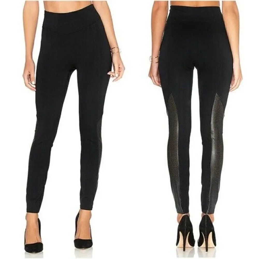 NWOT Spanx Faux Leather Perforated Leggings